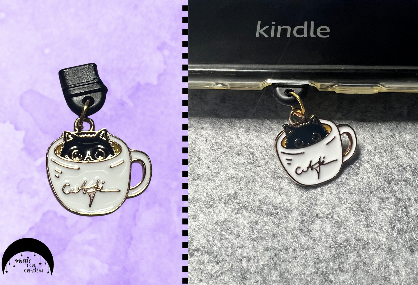 Coffee Kitten Dust Plug Charm-USB-C/Type-C