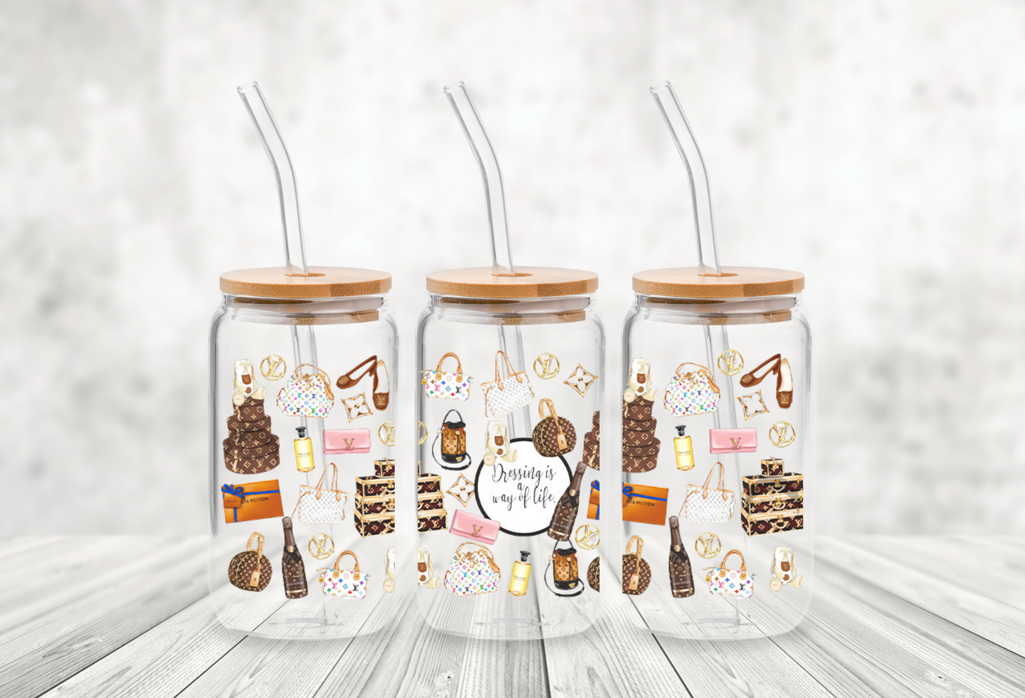 16 oz Fashion Glass Can