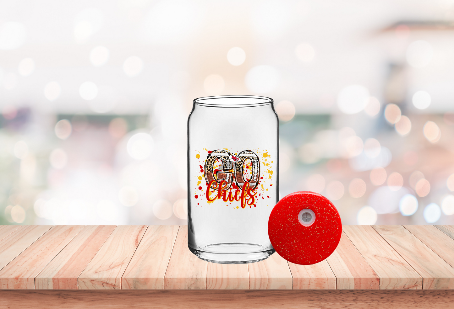 16 oz Go Chiefs Glass Can