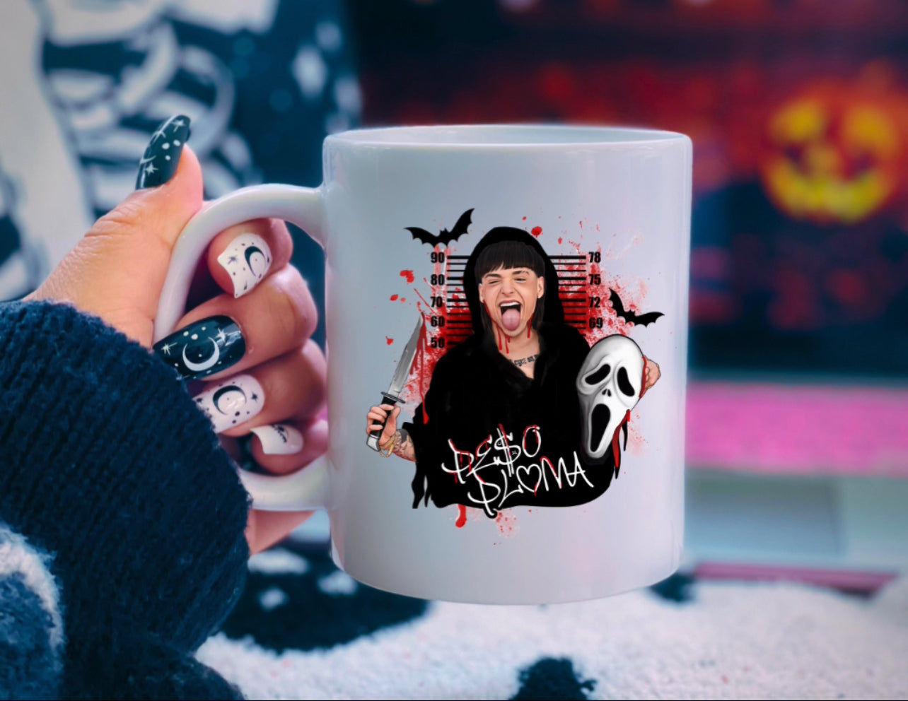 Peso Pluma Ghost Face 12 oz Mug
