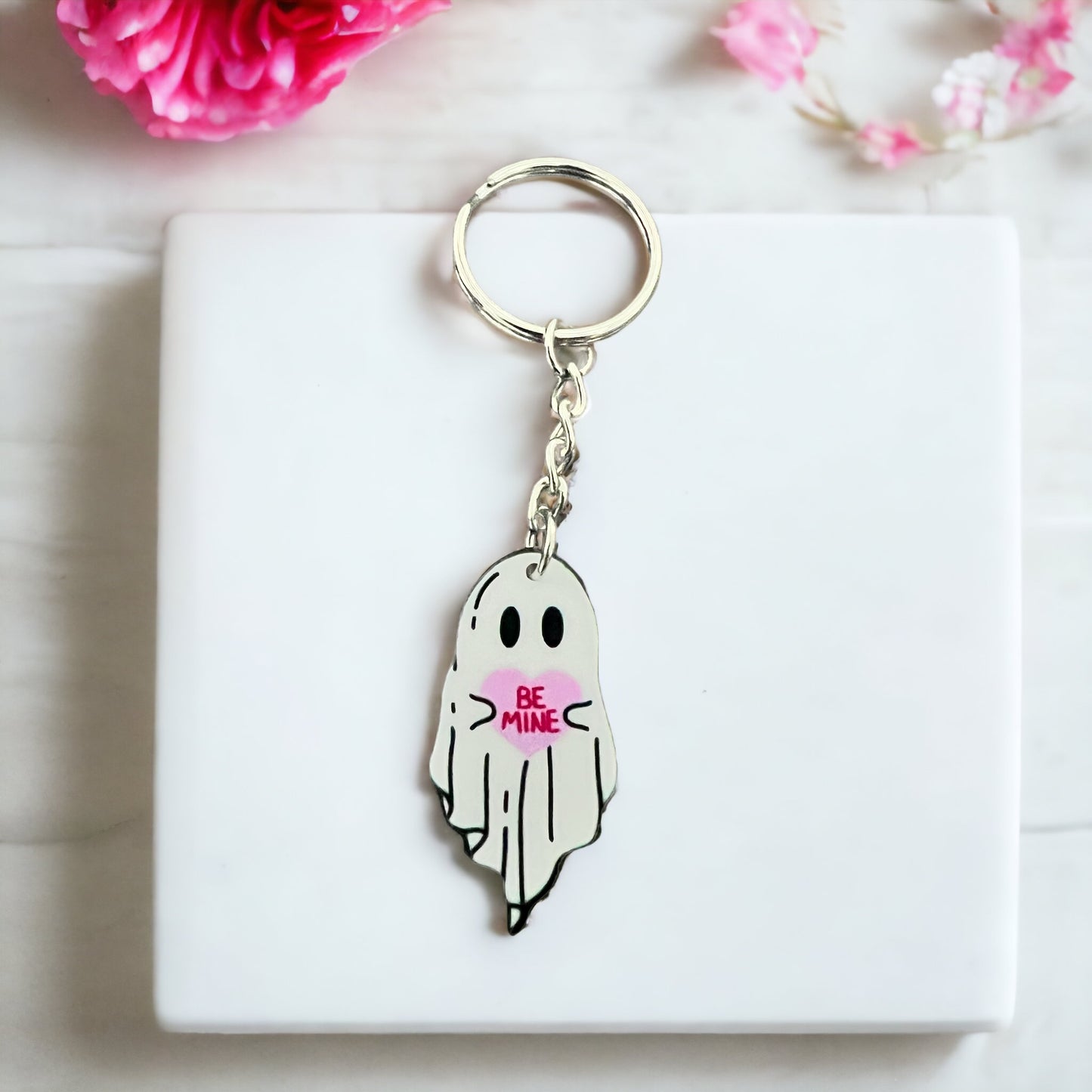 Ghost "Be Mine" Acrylic Keychain