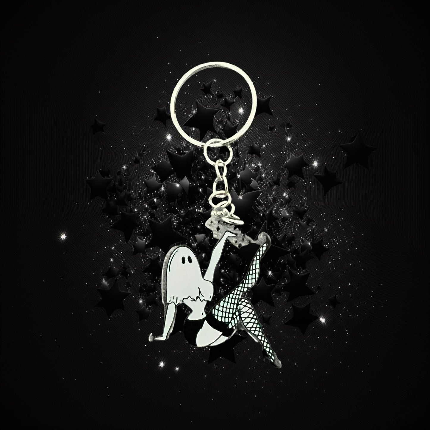 Vintage Ghost Girl Acrylic Keychain