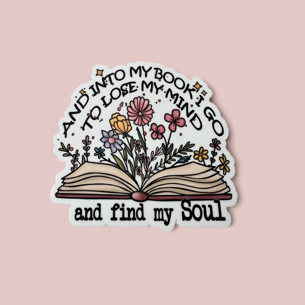 Into my book I go Sticker