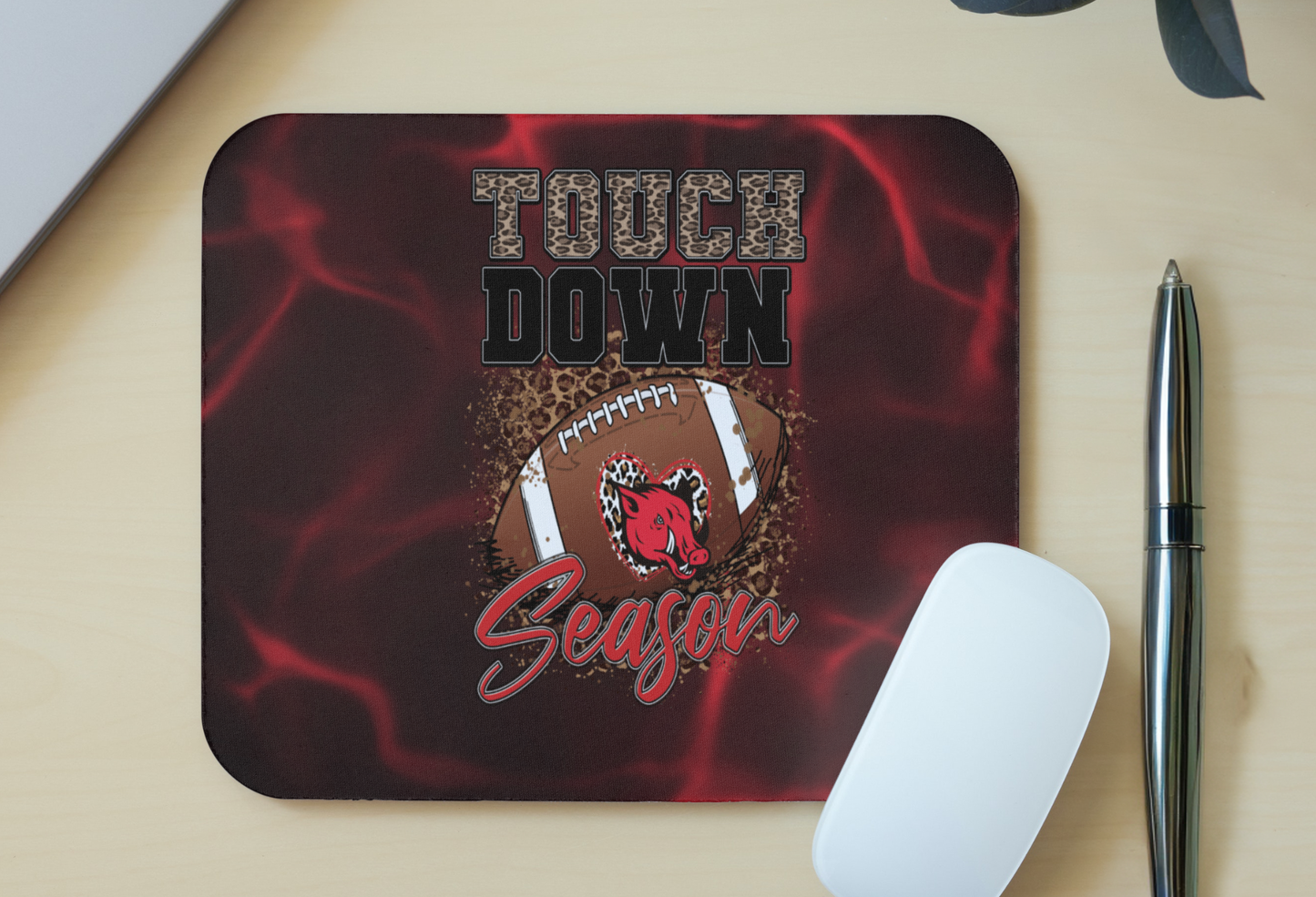 Arkansas Razorback Touch Down Season mouse pad