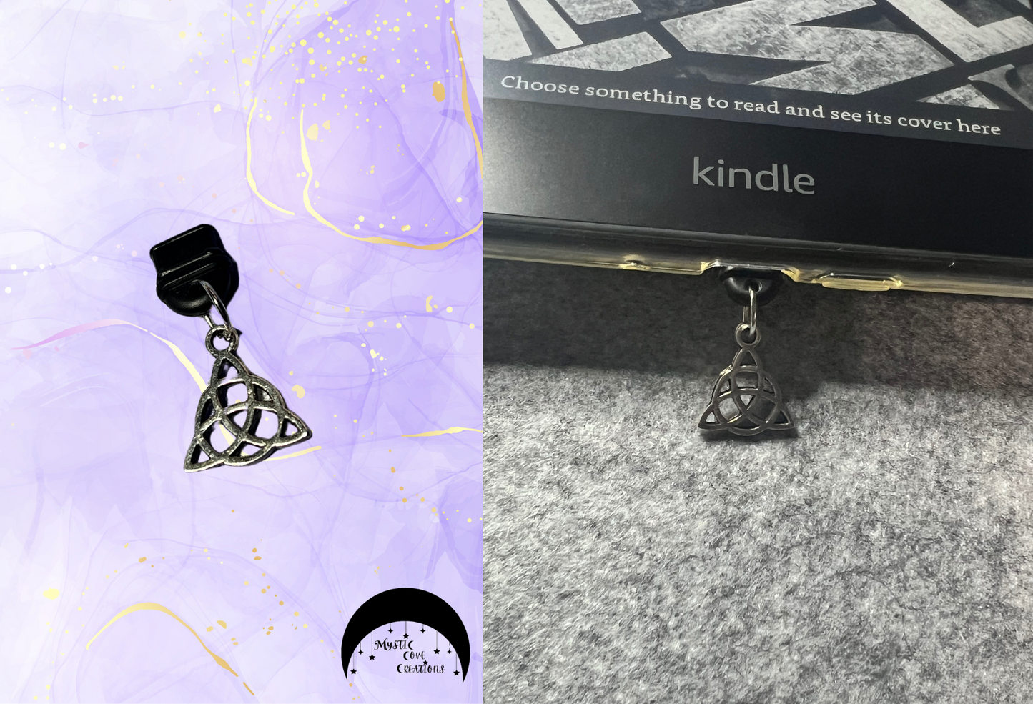 Triquetra Celtic Knot Dust Plug Charm-USB-C/Type-C