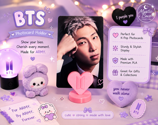 💜 BTS-Inspired Heart Photocard Display Stand