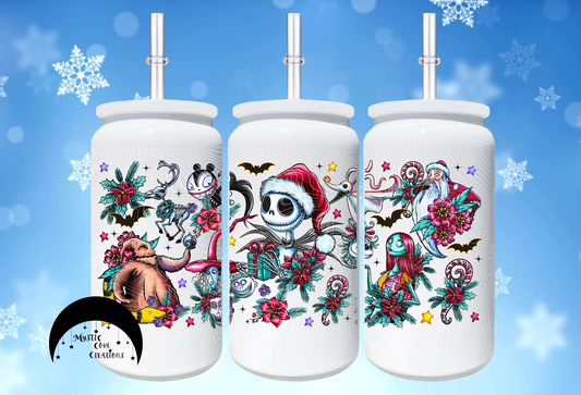 16oz Spooky Christmas Stainless Steel can tumbler