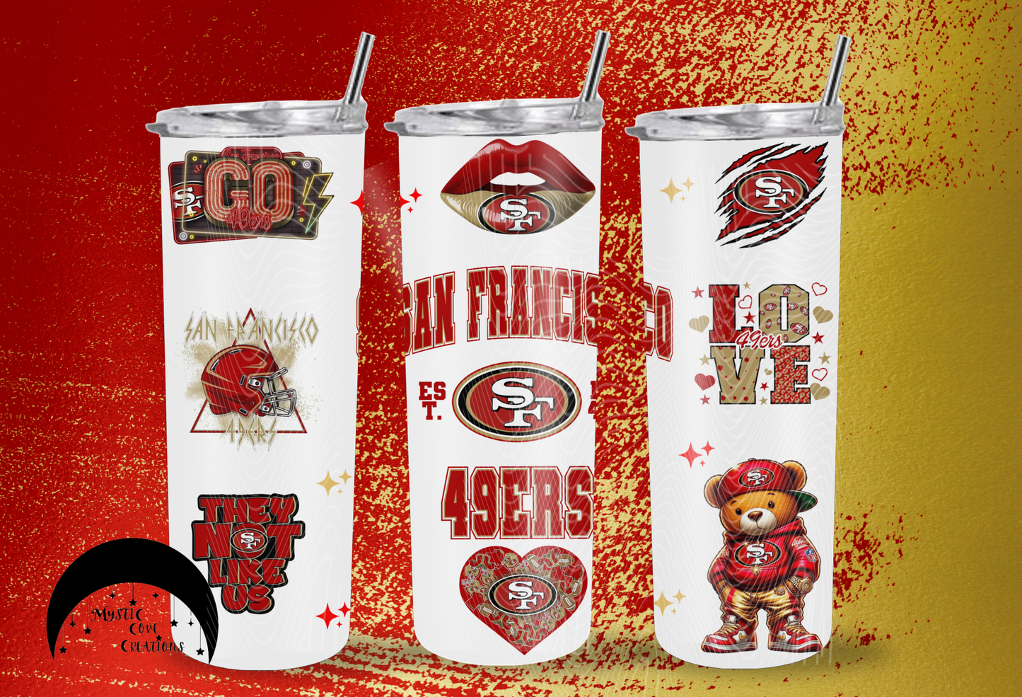 20oz 49ers stainless steel tumbler