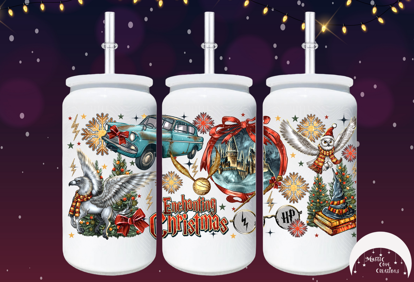 16oz Enchanting Christmas Stainless Steel Can Tumbler