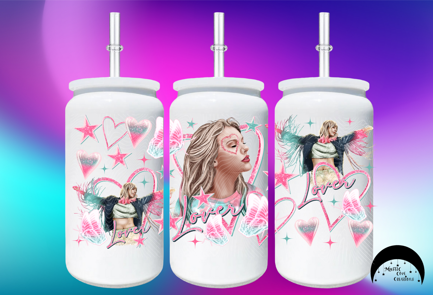 16oz Swiftie "Lover"  Stainless Can Tumbler