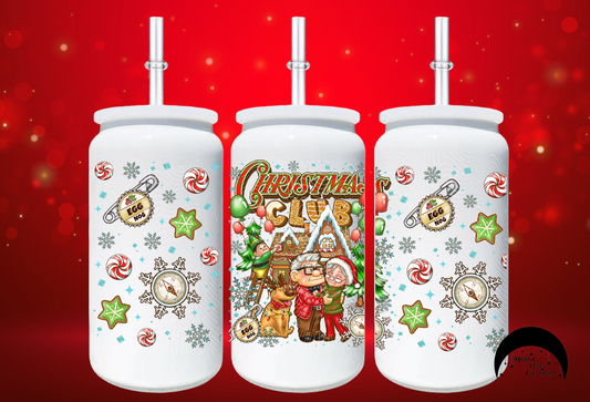 16oz Christmas Club Stainless Steel Can Tumbler