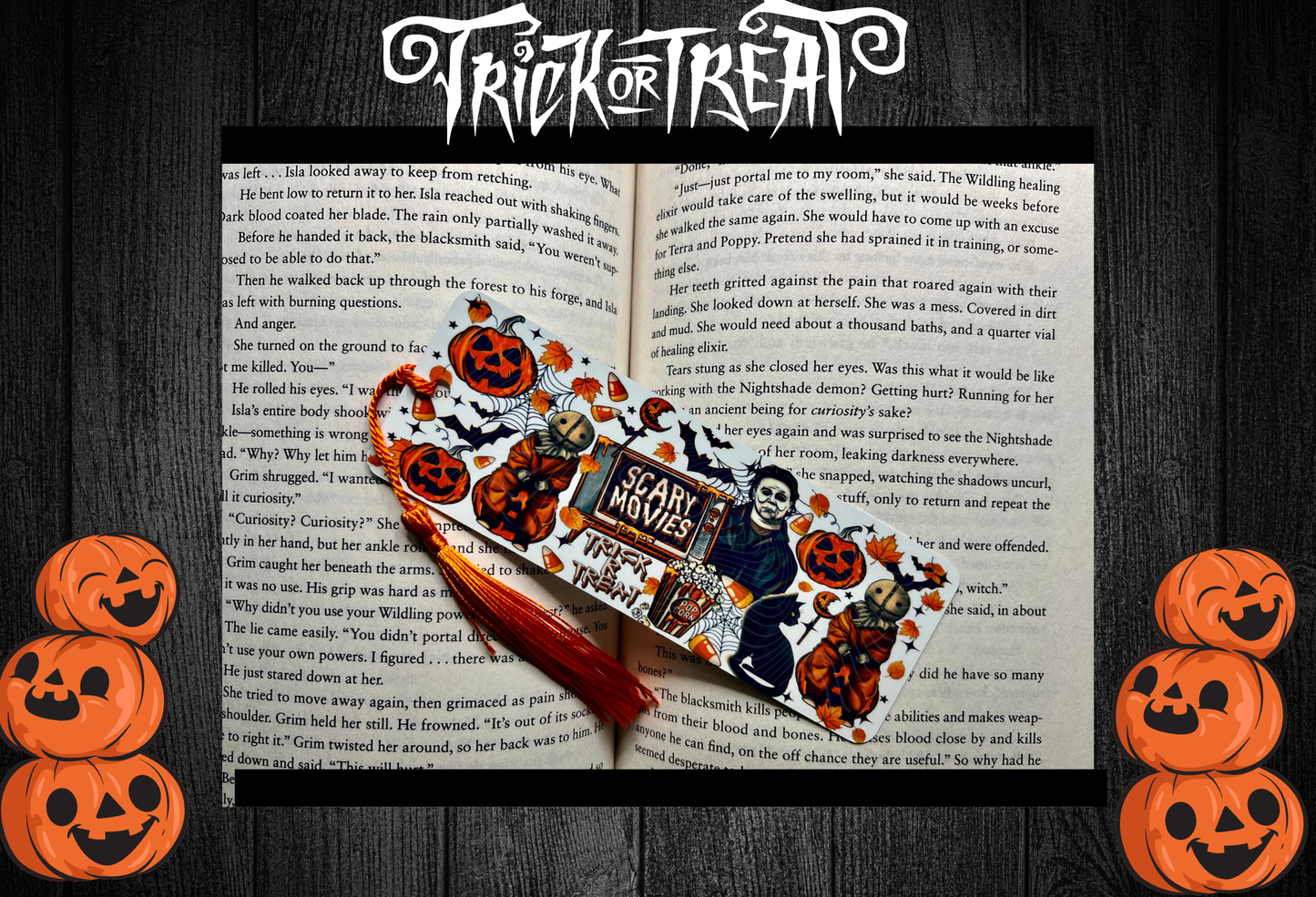 Scary Movie Metal Book Mark