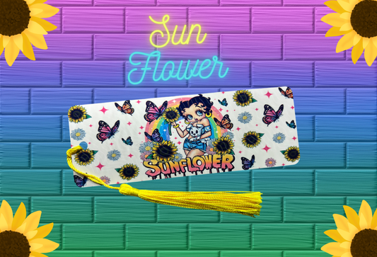 SunFlower Girl Metal Book Mark