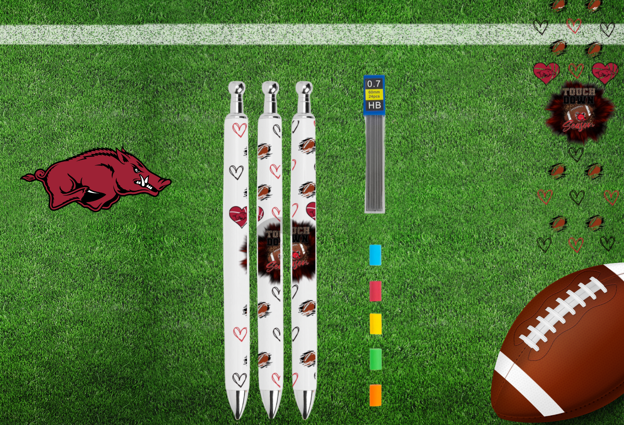 Mecahnical Razor Back Arkansas Razorback Stainless Steel Mechanical Pencil – Mystic Cove ...
