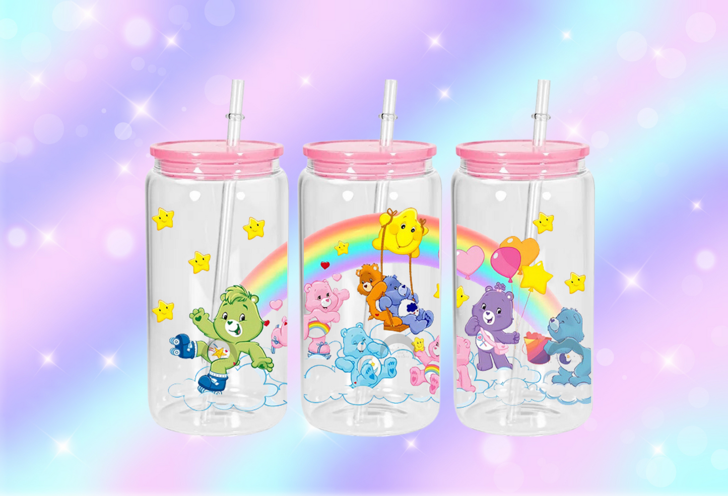 16 oz Rainbow Bears