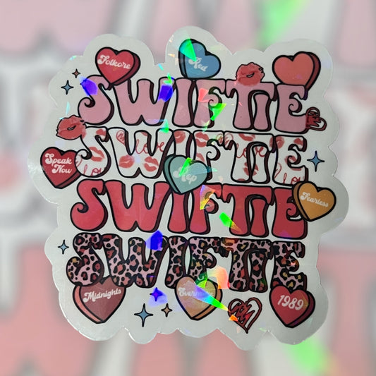 Swiftie Valentine Holographic sticker