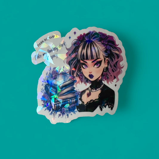 Dark Romance Holographic purple sticker #4