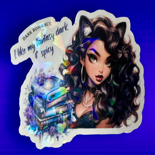 Dark Romance Holographic sticker #2