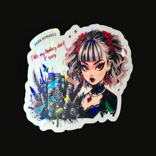 Dark Romance Holographic Red sticker #3