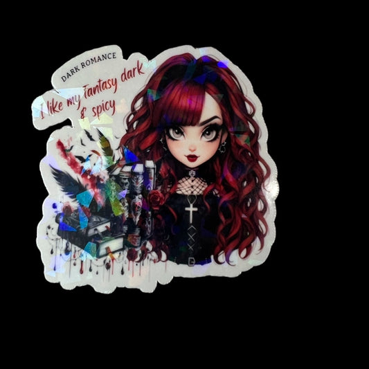 Dark Romance Holographic sticker #5