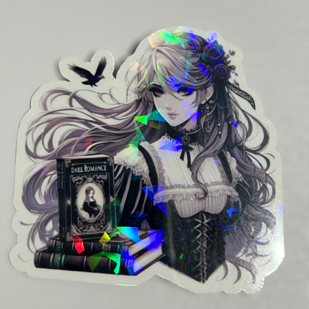 Anime Dark Romance Holographic Sticker