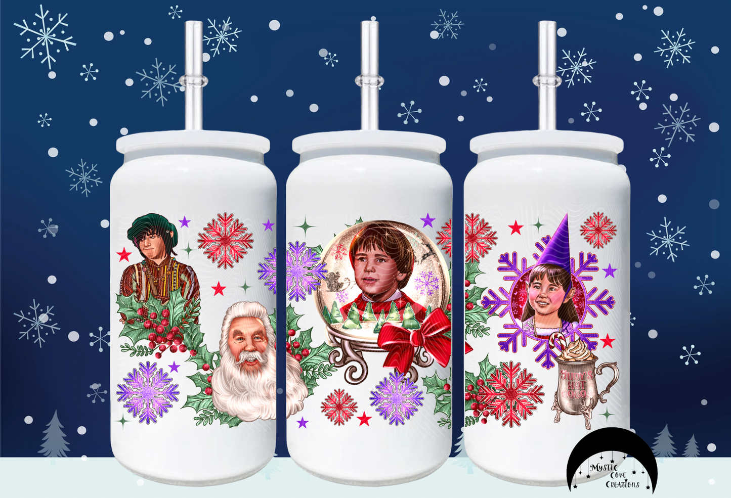 16oz Christmas Elf Stainless Steel Can Tumbler