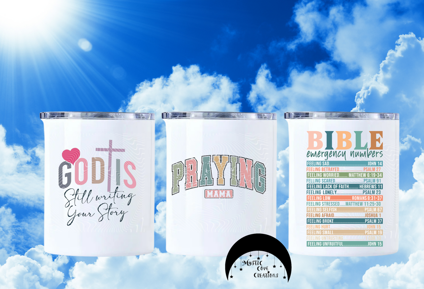 10 oz Sublimation Praying Mama Low Ball Tumbler