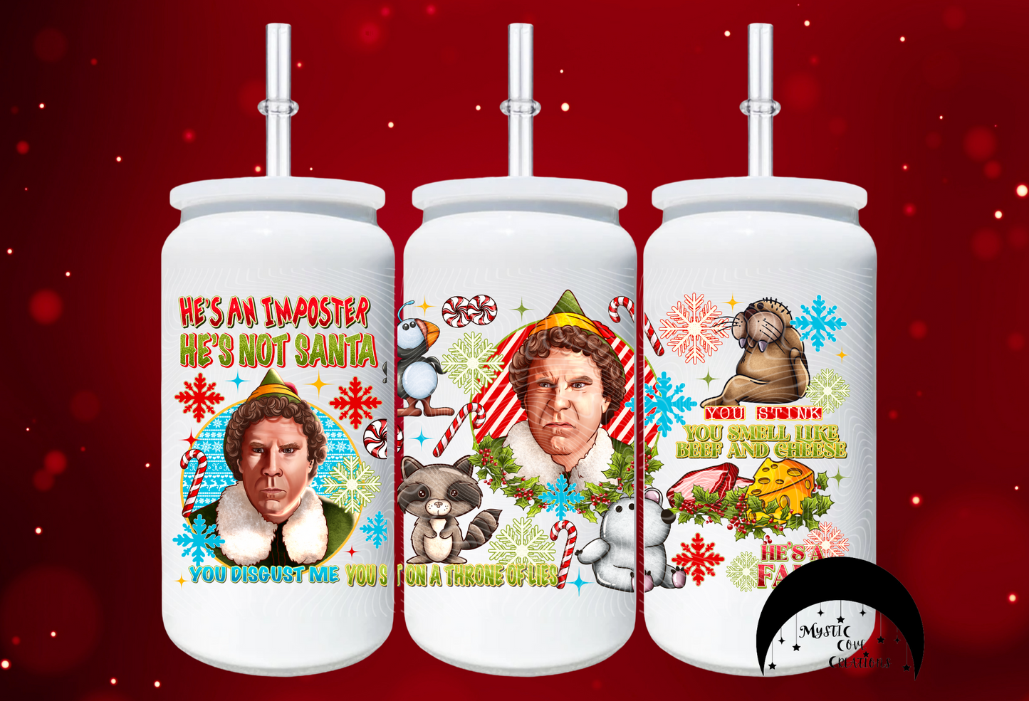 Santa's Special Elf 16 oz Stainless Steel Can Tumbler